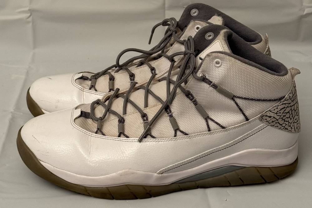 Jordan Prime Flight Premium White Cement Men's Size 13 Basketball Shoes 648723-1